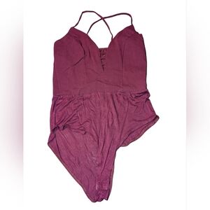 Charlotte Russe Burgundy Bodysuit